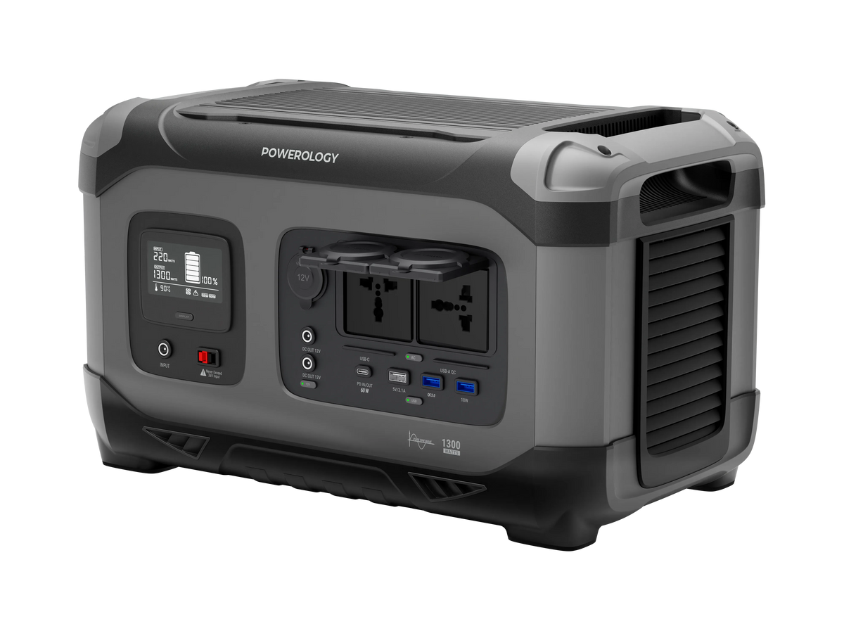 Powerology 392000mAh 1300w Portable Power Generator PD 60w Black – image 1