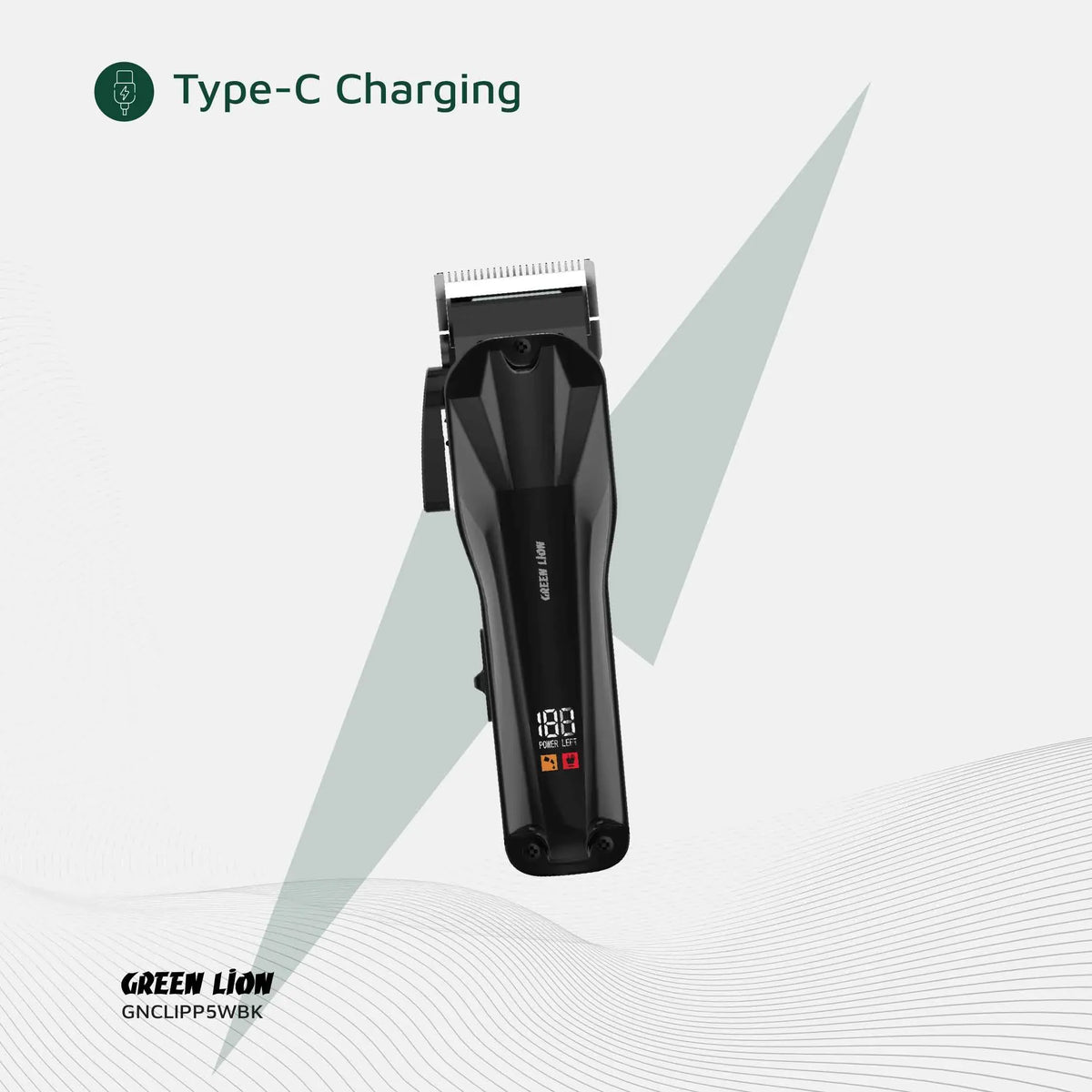 Green Lion Clip Pro Professional Hair Clipper Black – image 10