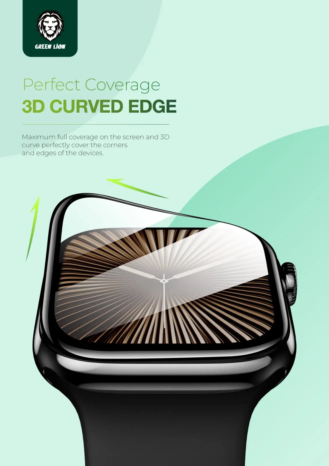 Green Lion 3 DScreen Protectorfor Apple Watch - Clear – image 5