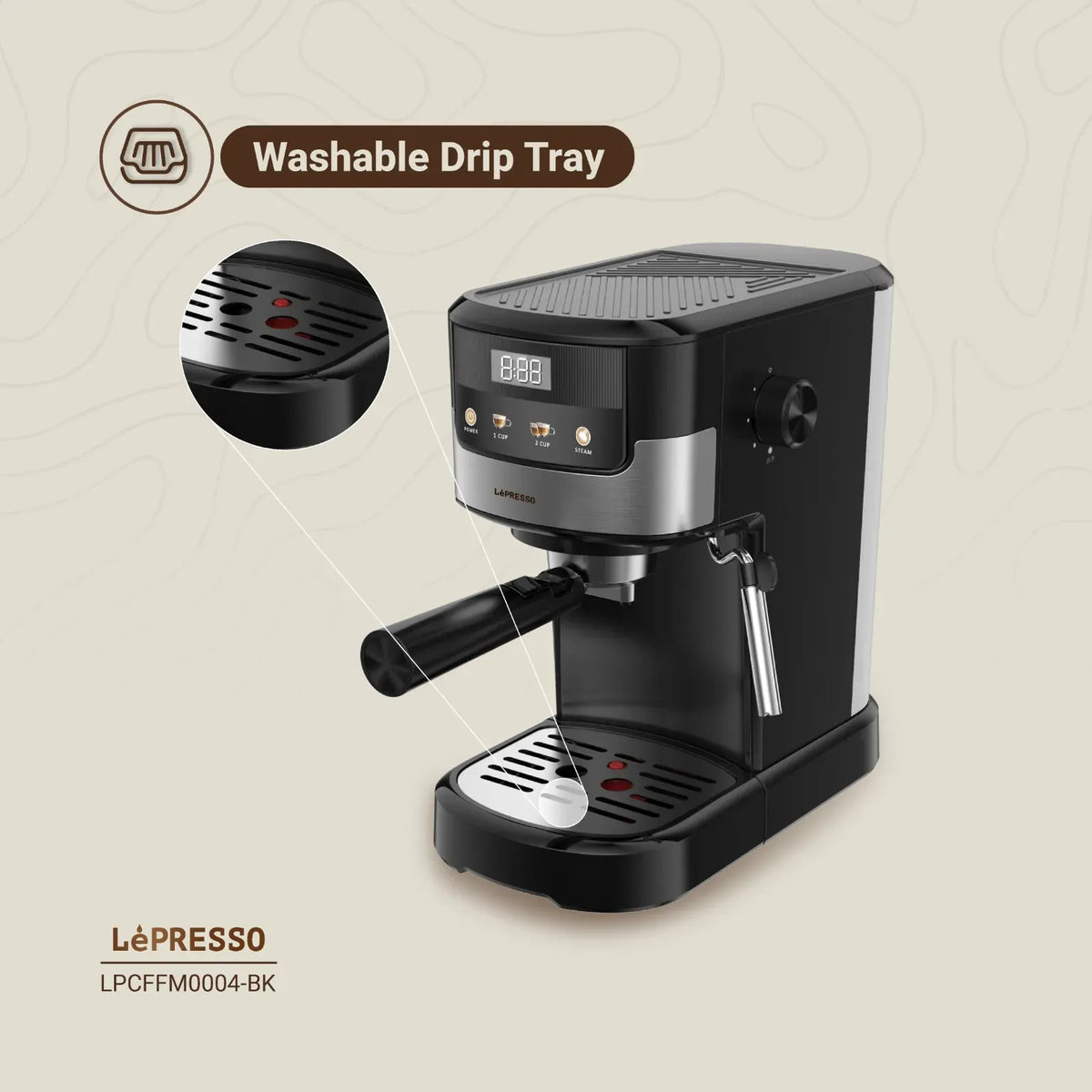 LePresso Suprema Espresso Machine Black – image 9