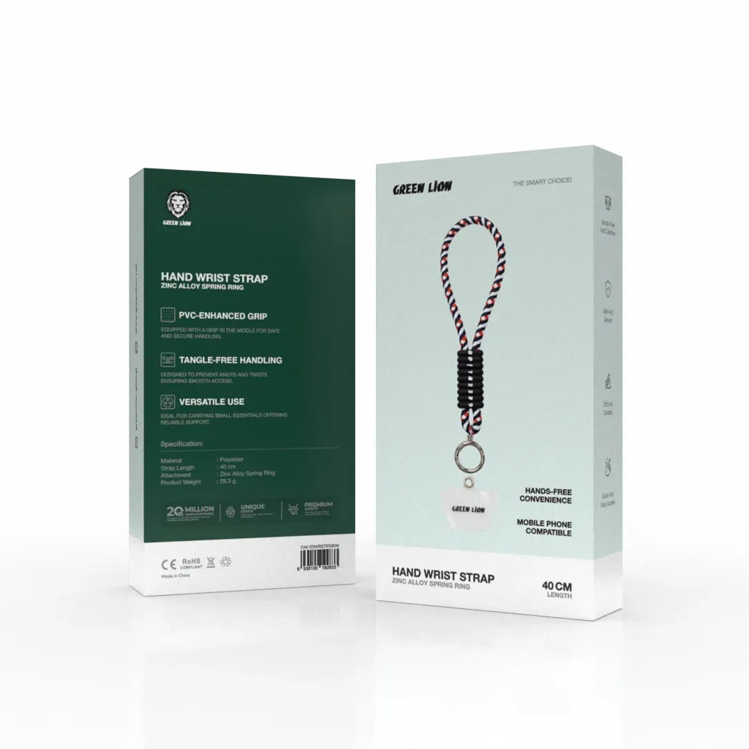 Green Lion Hand Wrist Strap - Blue+Red+Whi te