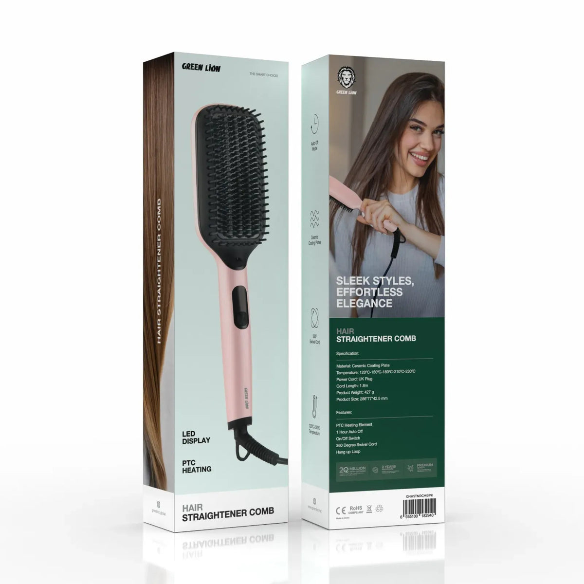 Green Lion Straightener Comb Black – image 2