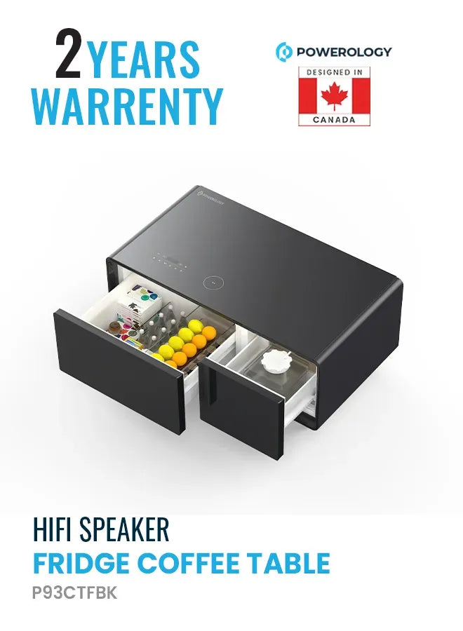 Powerology Fridge Coffee Table Hifi Speaker 93l Black – image 35