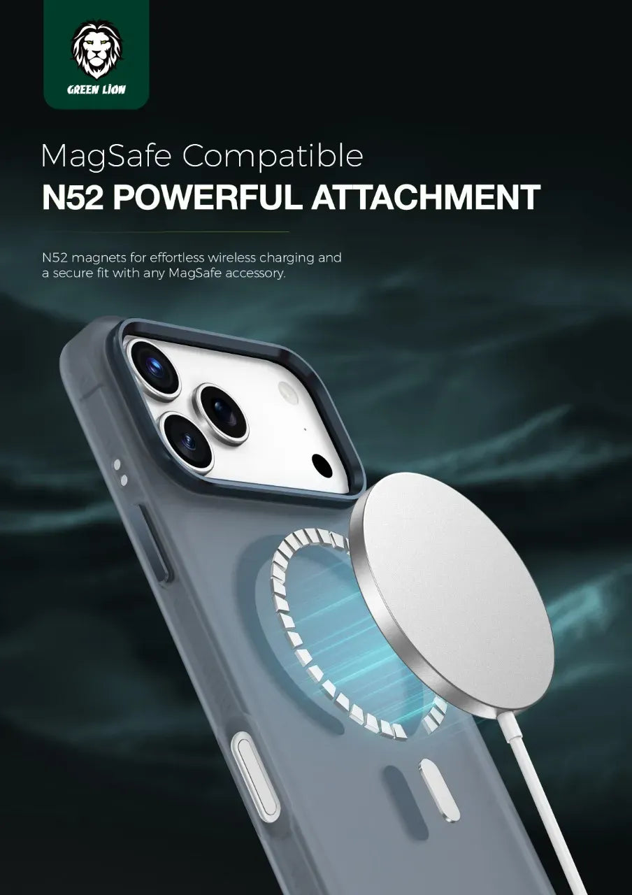 Green Lion Matte Mag Safe X Case - BlueTitanium – image 4