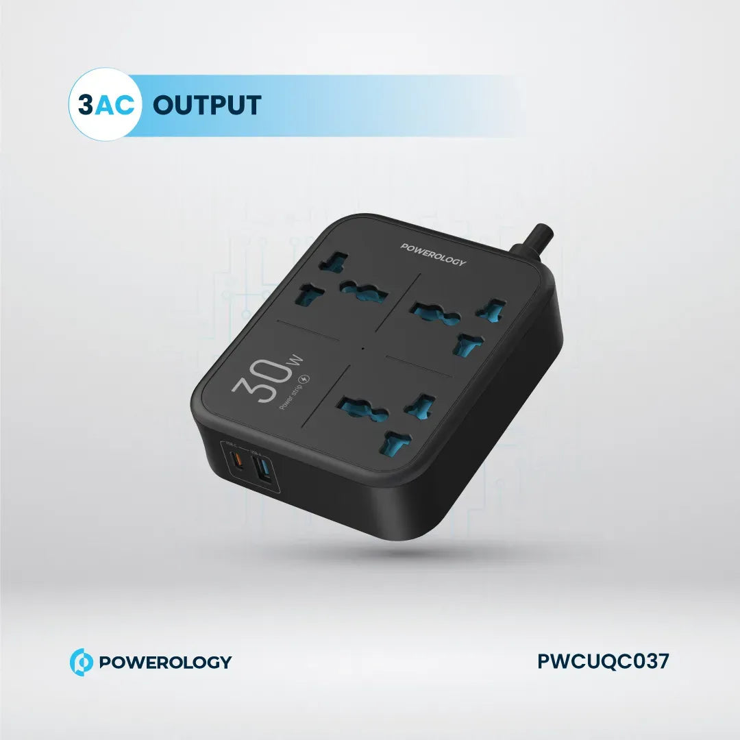 Powerology Power Strip 3250w 3ac Black – image 12