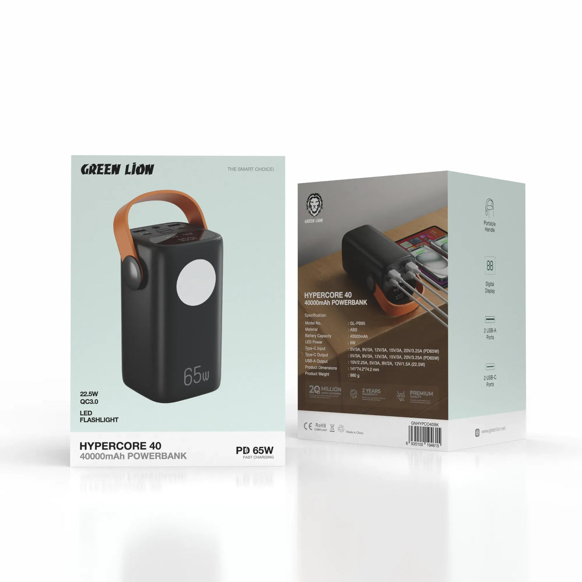 Green Lion Hyper Core 40 Power Bank 40000mAh Black – image 6