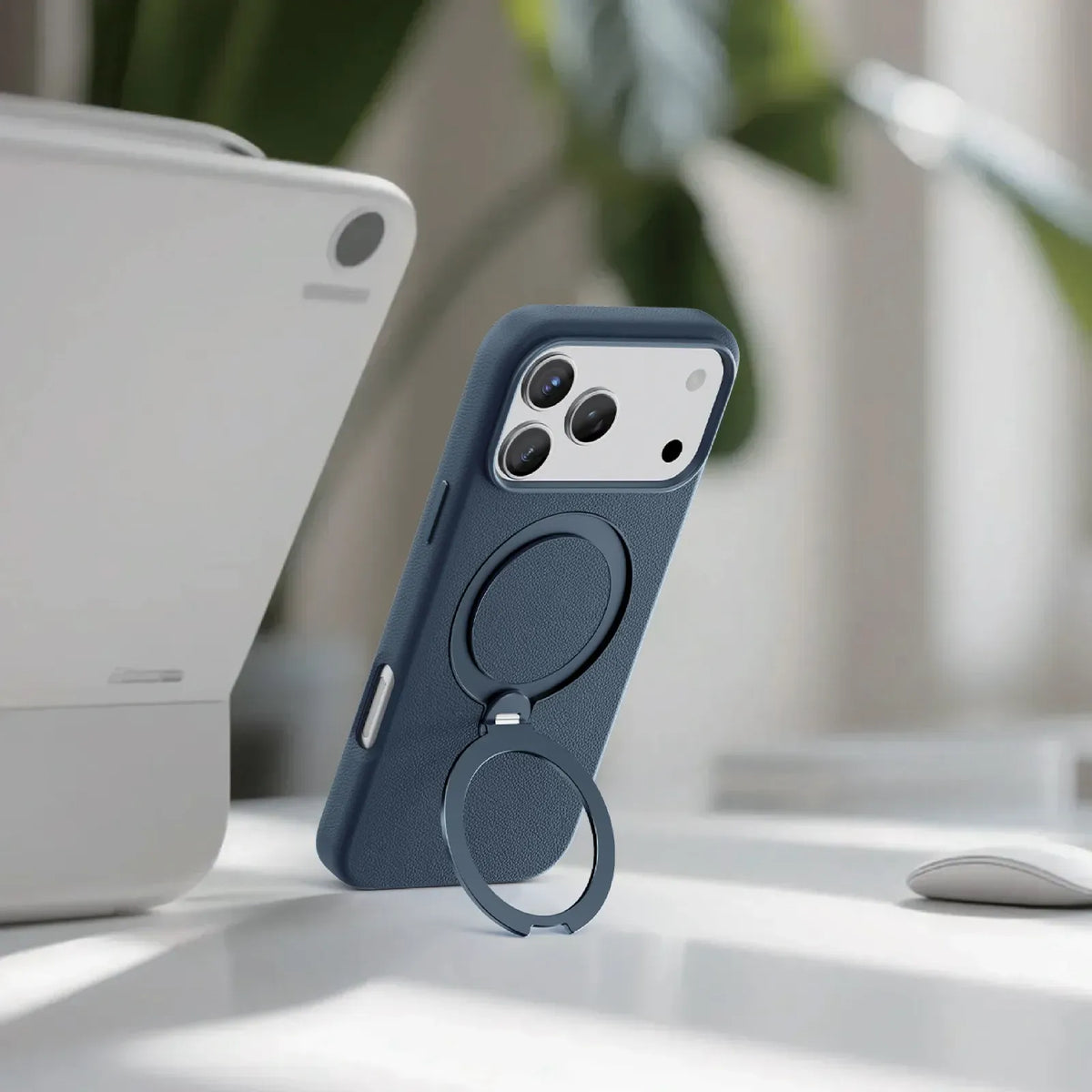 Green Lion Minster Leather MagSafe With Foldable Stand Design - Blue – image 6