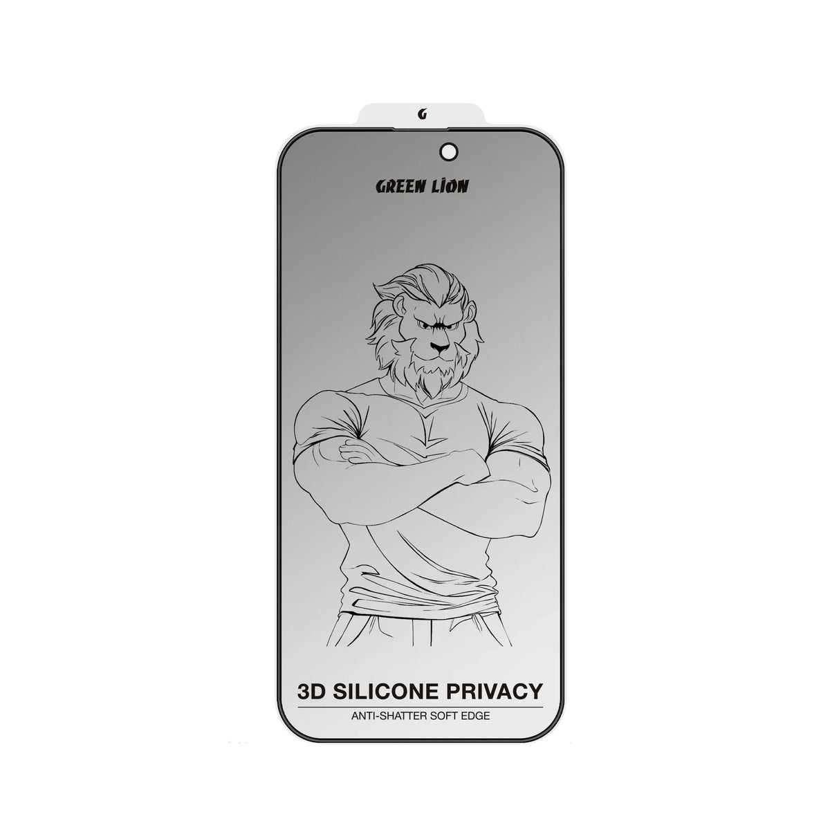 Green Lion 3 DSilicone Plus Screen Protector - Black Edge/Privacy – image 4