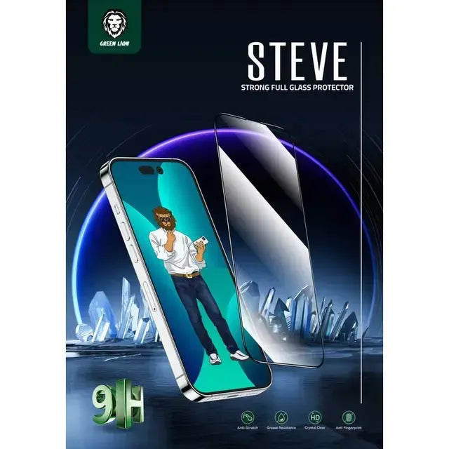Green Lion 9 HSteve HD Screen Protector - Black Edge/Clear – image 6