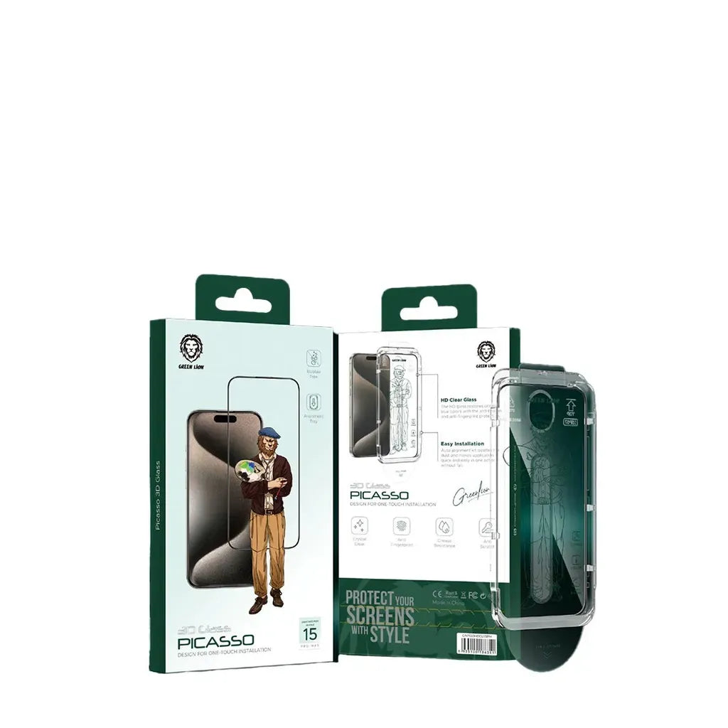 Green Lion Picasso 3 DGlass With Alignment Tray - Black Edge/Clear – image 8