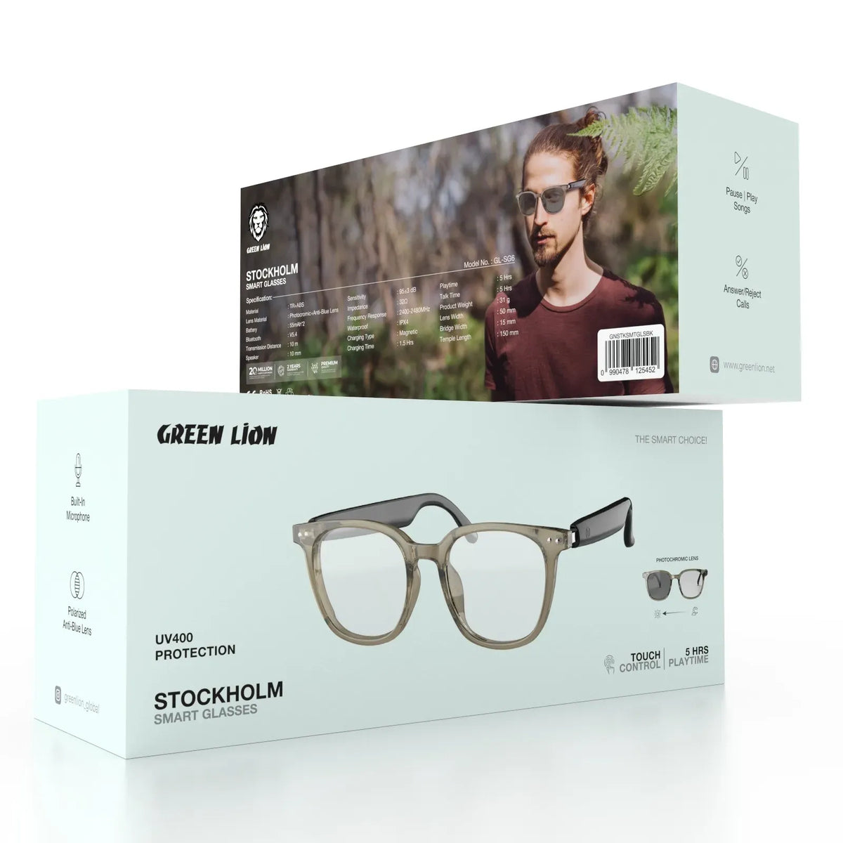 Green Lion Stockholm Smart Glasses Black – image 12