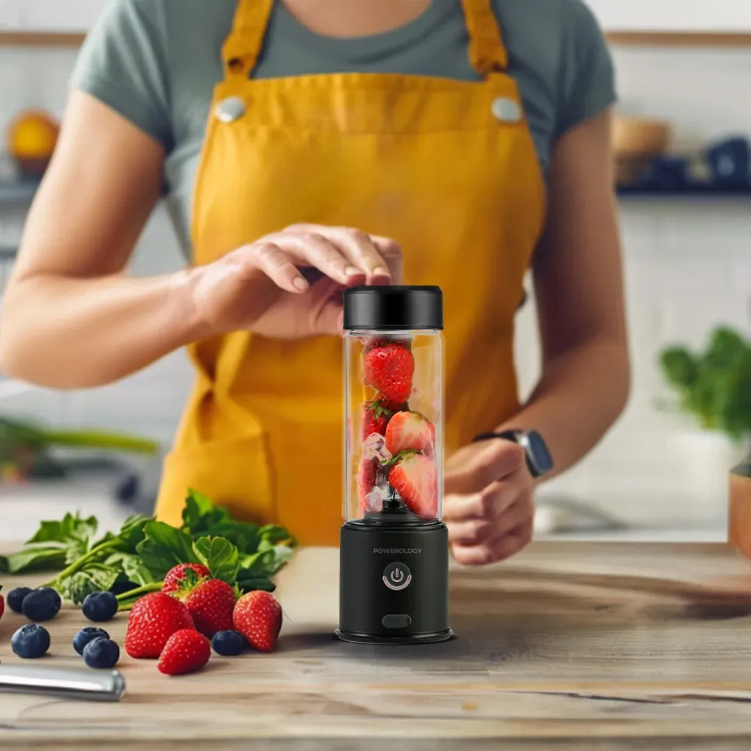 Powerology New 6 Blade Portable Juicer 450ml 126w Black – image 6