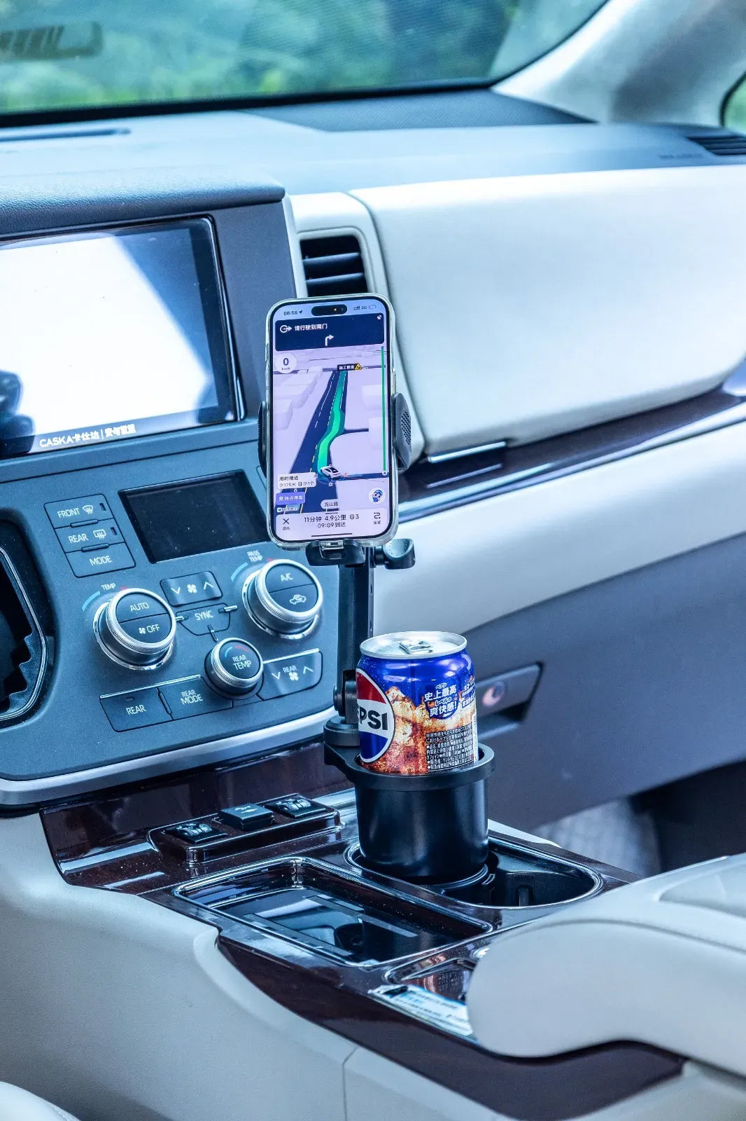 Green Lion 2 in 1 Flexgrip Car Cup Holder Phone Mount Black – image 14