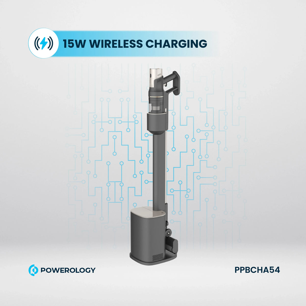 Powerology Cordless Vacuum Auto Disposal Charging Black – image 7