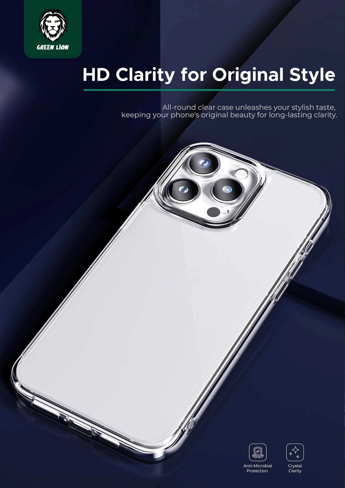 Green Lion Crystal Clear Case – image 4
