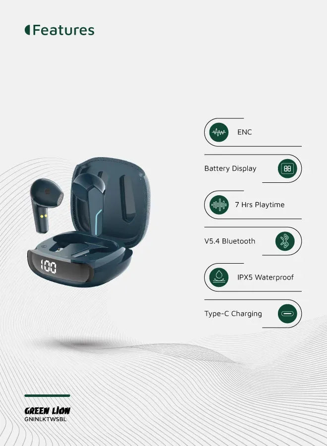Green Lion Interlaken True Wireless Earbuds - Blue – image 9