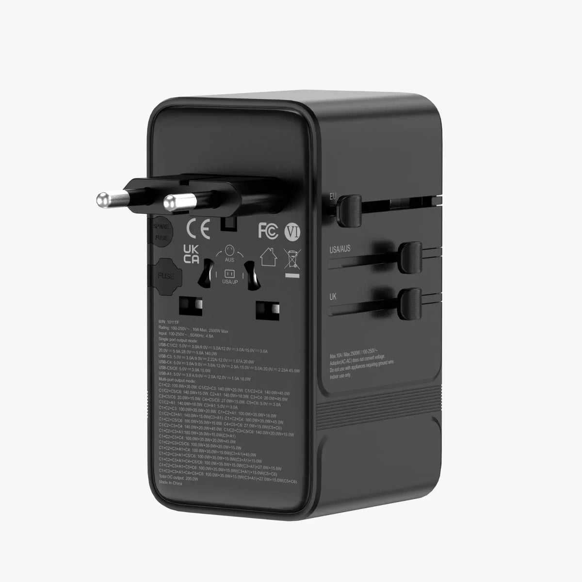 Powerology Spetrova Gan Multi Port Universal Adapter Black – image 8