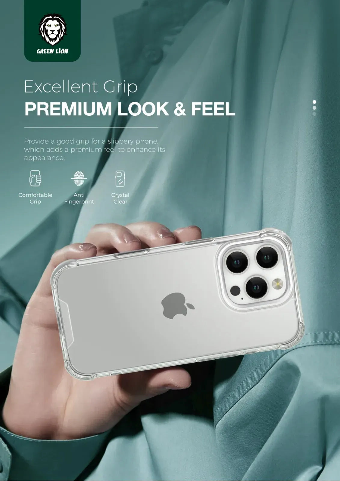 Green Lion Anti-Shock Case - Clear – image 5