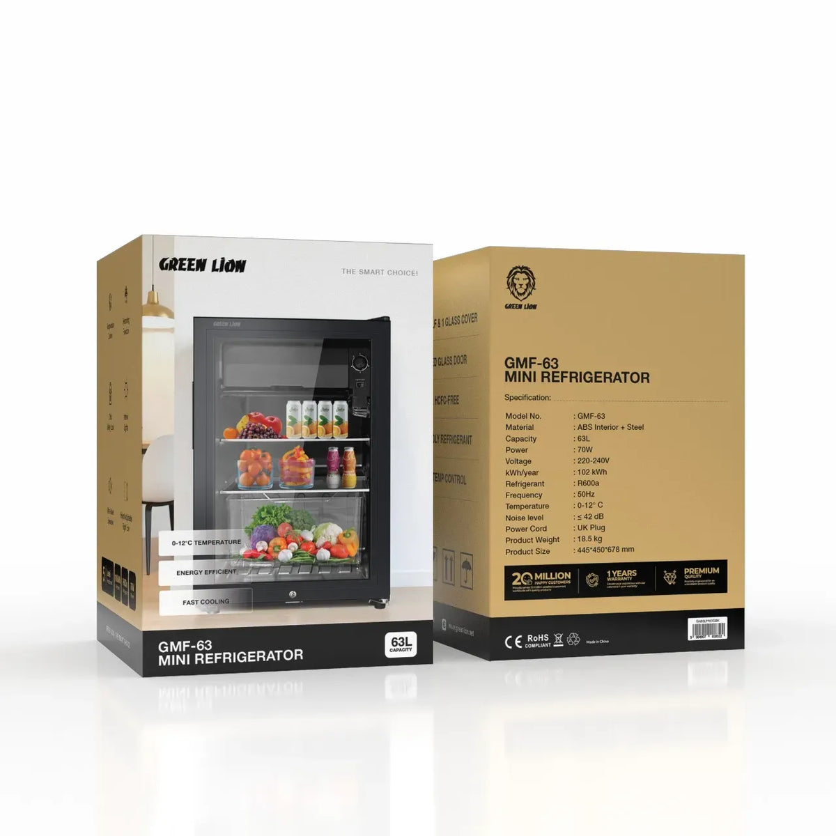 Green Lion GMF-63 Mini Refrigerator 63 L - Black – image 2