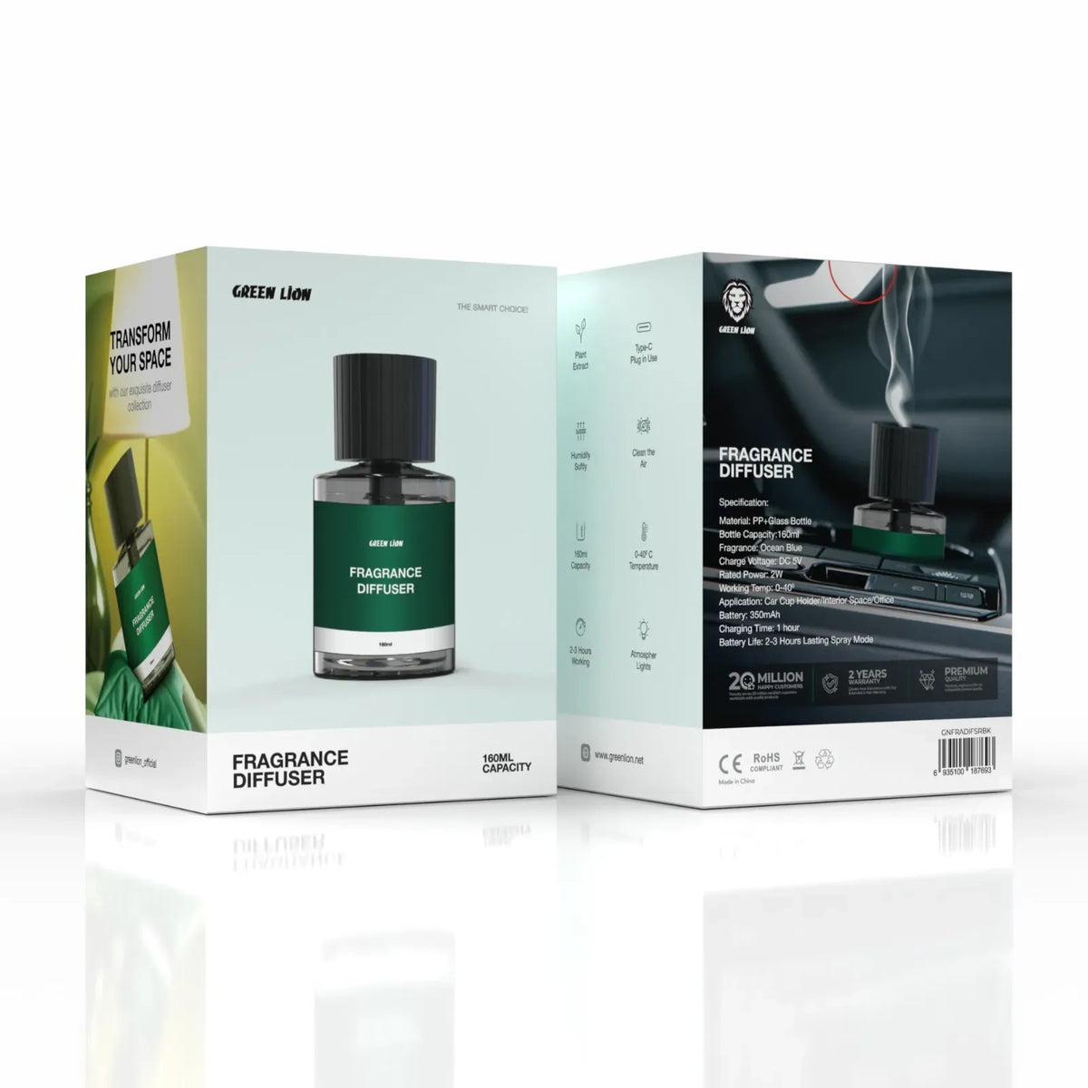 Green Lion Fragrance Diffuser 160 ml - Black – image 2