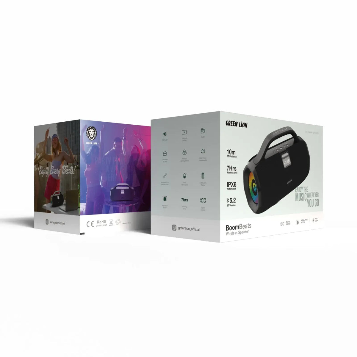 Green Lion Boombeats Wireless Speaker Black – image 2