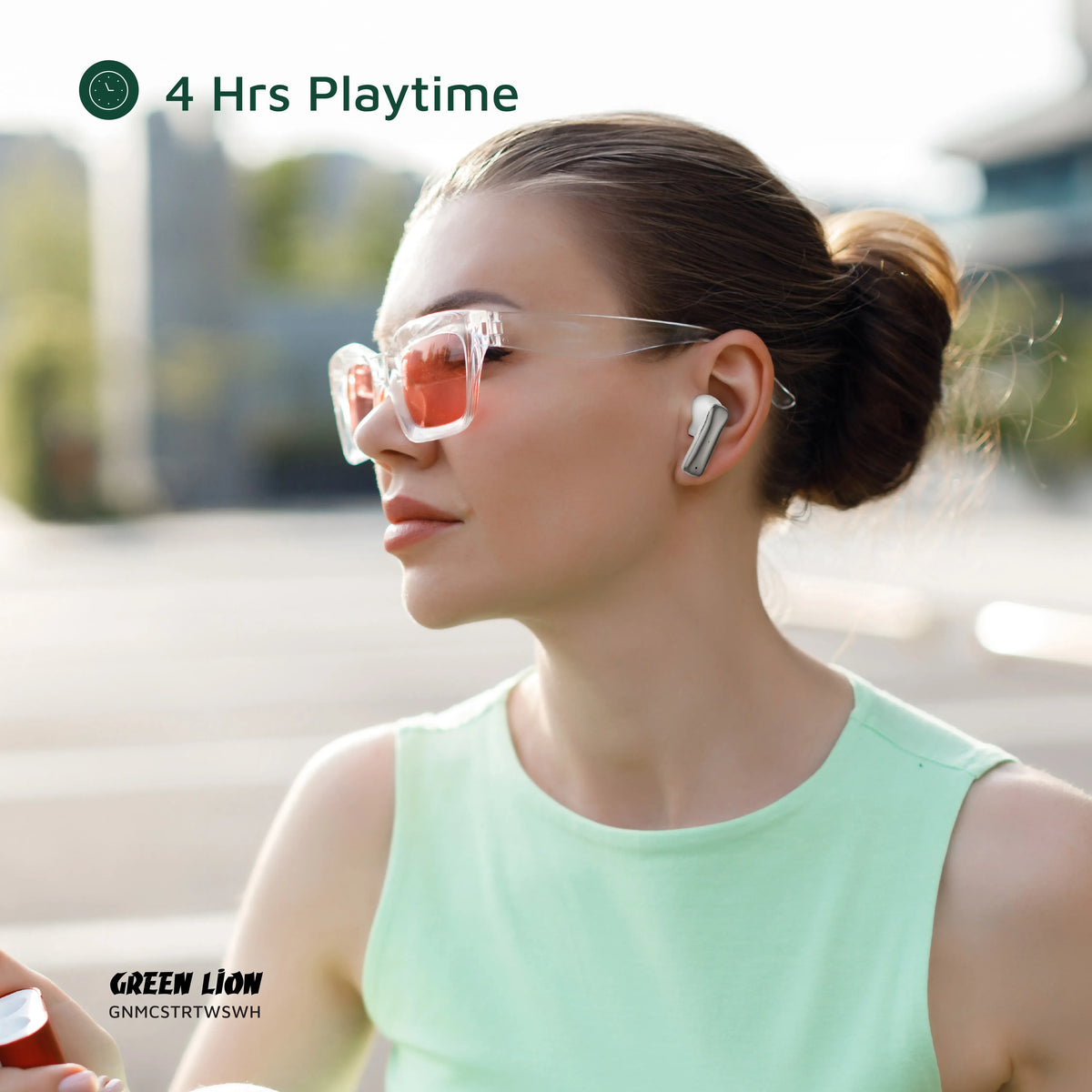 Green Lion Manchester True Wireless Earbuds - White – image 9