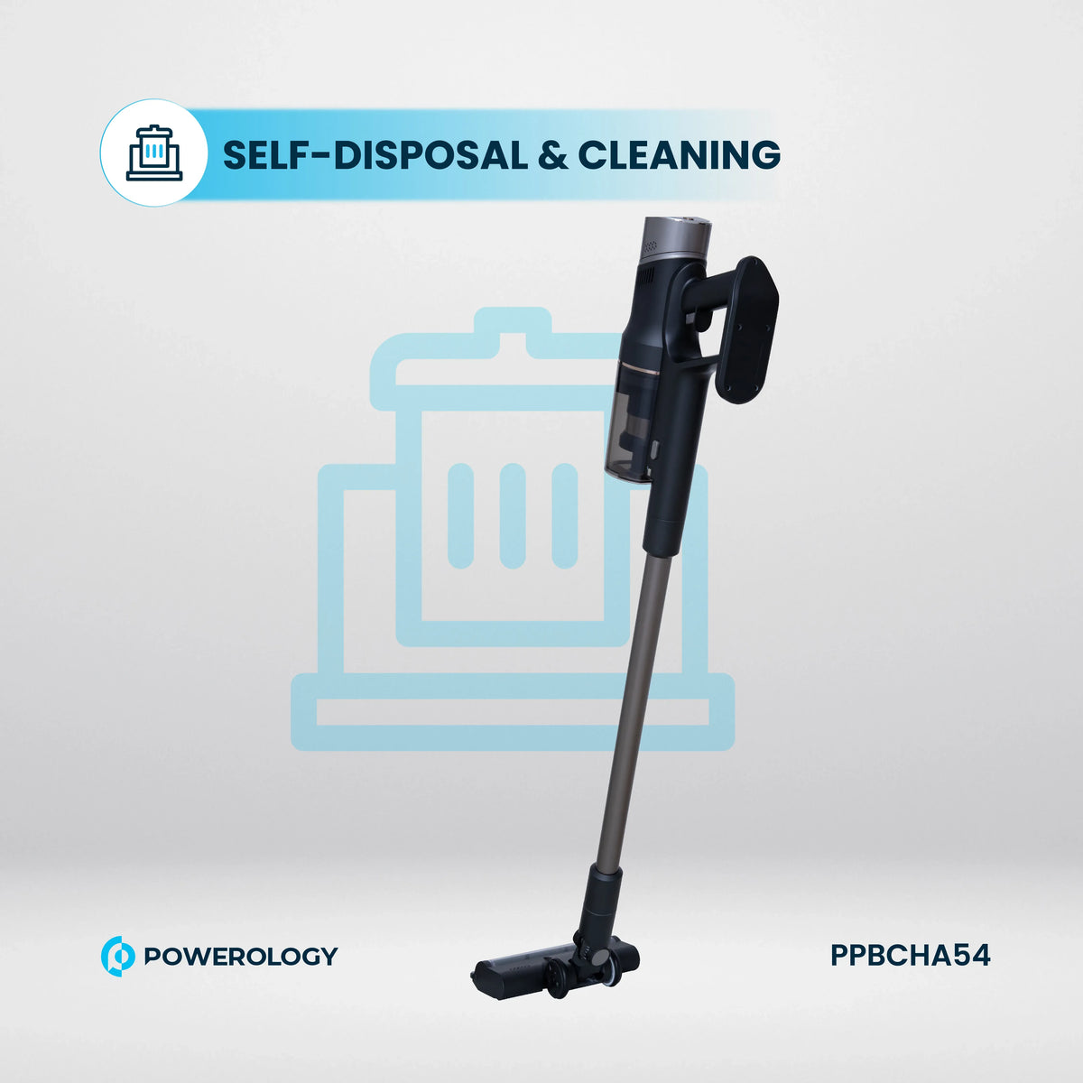 Powerology Cordless Vacuum Auto Disposal Charging Black – image 9