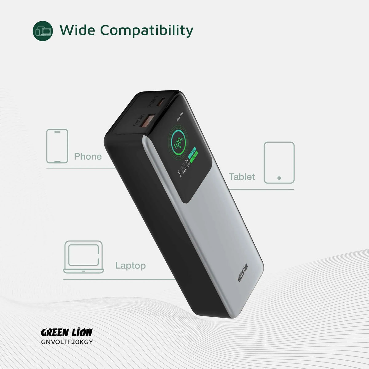 Green Lion Voltura 20000mAh Power Bank Pd100w Grey – image 13
