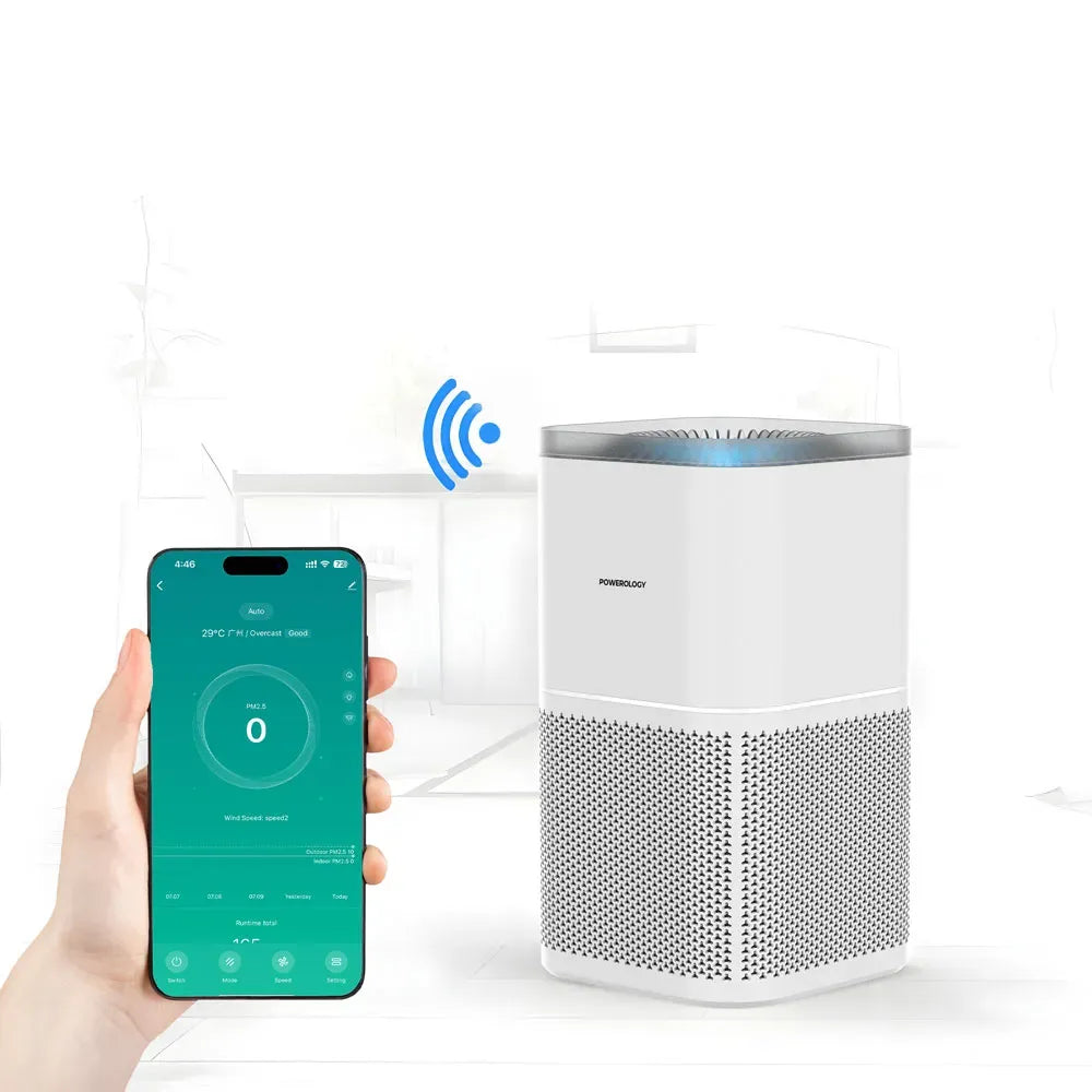 Powerology Smart Air Purifier Eliminate Odor Smoke White – image 2