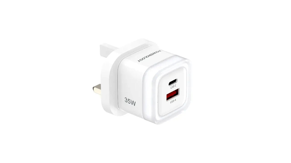 Powerology Dual-Port Fast Charging Adapter PD 35 W - White – image 3