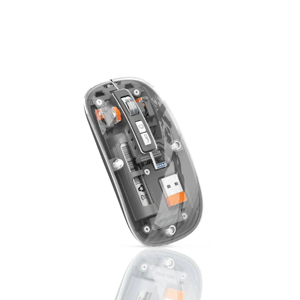 Green Lion Transparent Mouse 2 Modern,Slim&Beautiful - Gray