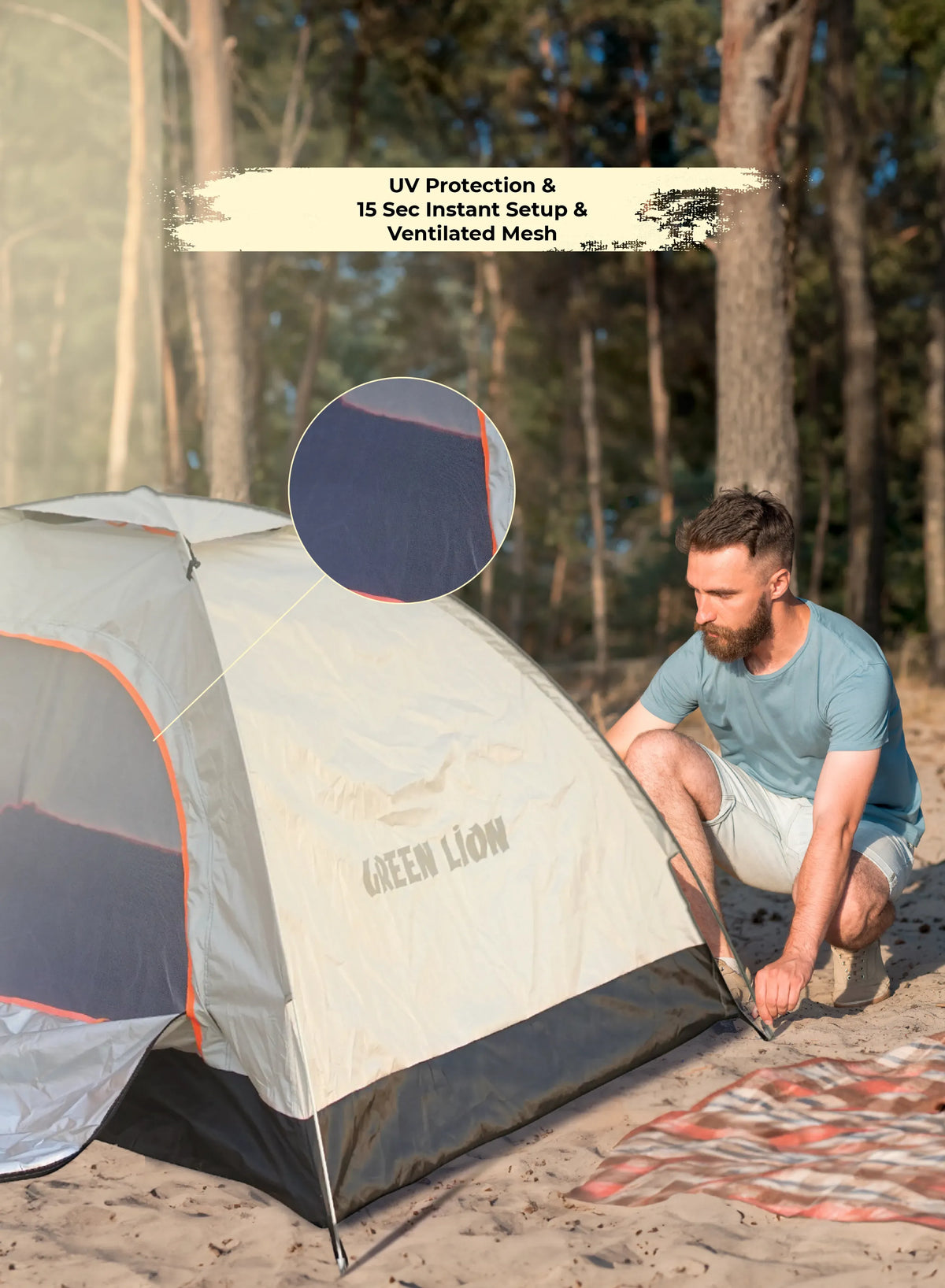 Green Lion Gt3 Plus Camping Tent Beige – image 9