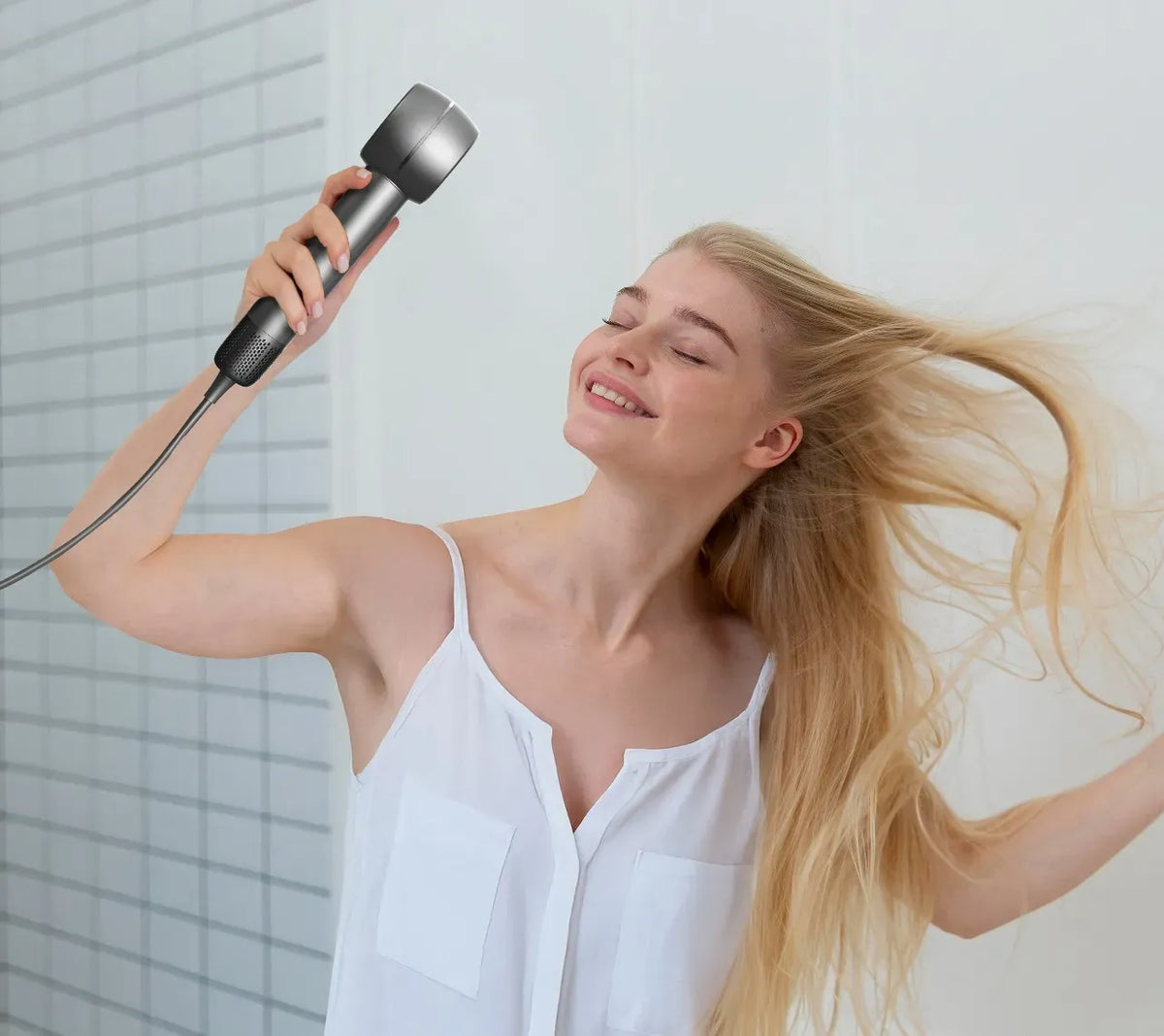 Powerology Lonfusion Hot Cold Hair Dryer Gray – image 3