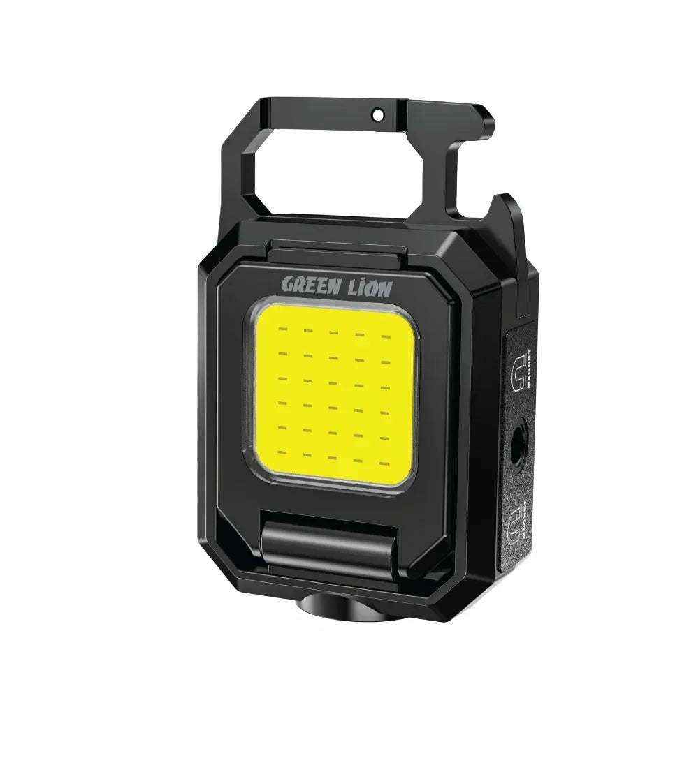 Green Lion Keychain Light with Foldable Design Black – image 5