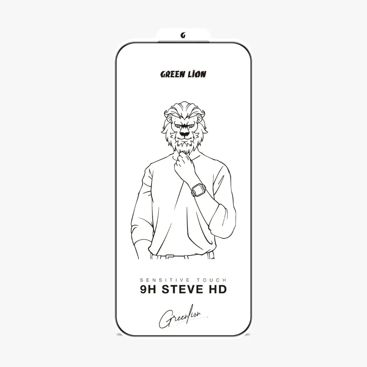 Green Lion 9 HSteve HD Screen Protector - Black Edge/Clear