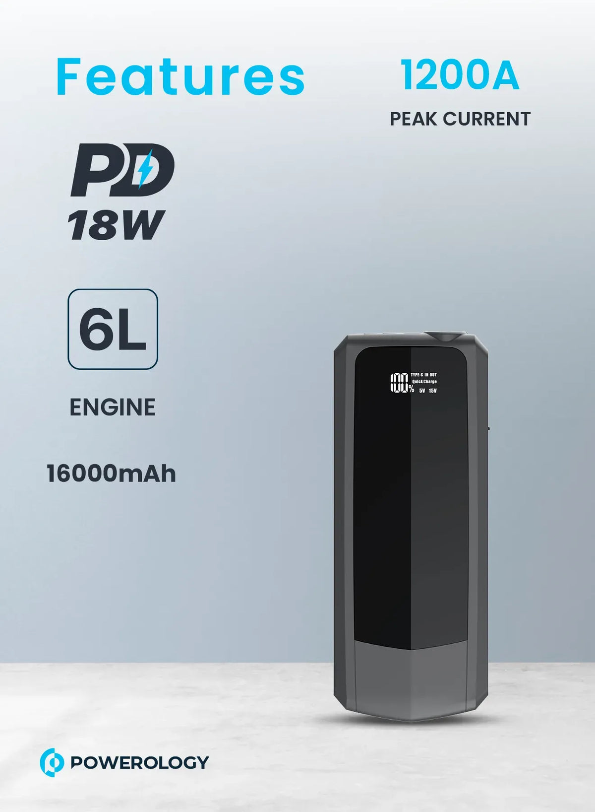Powerology 16000mAh Jumpstart Power Bank – image 10