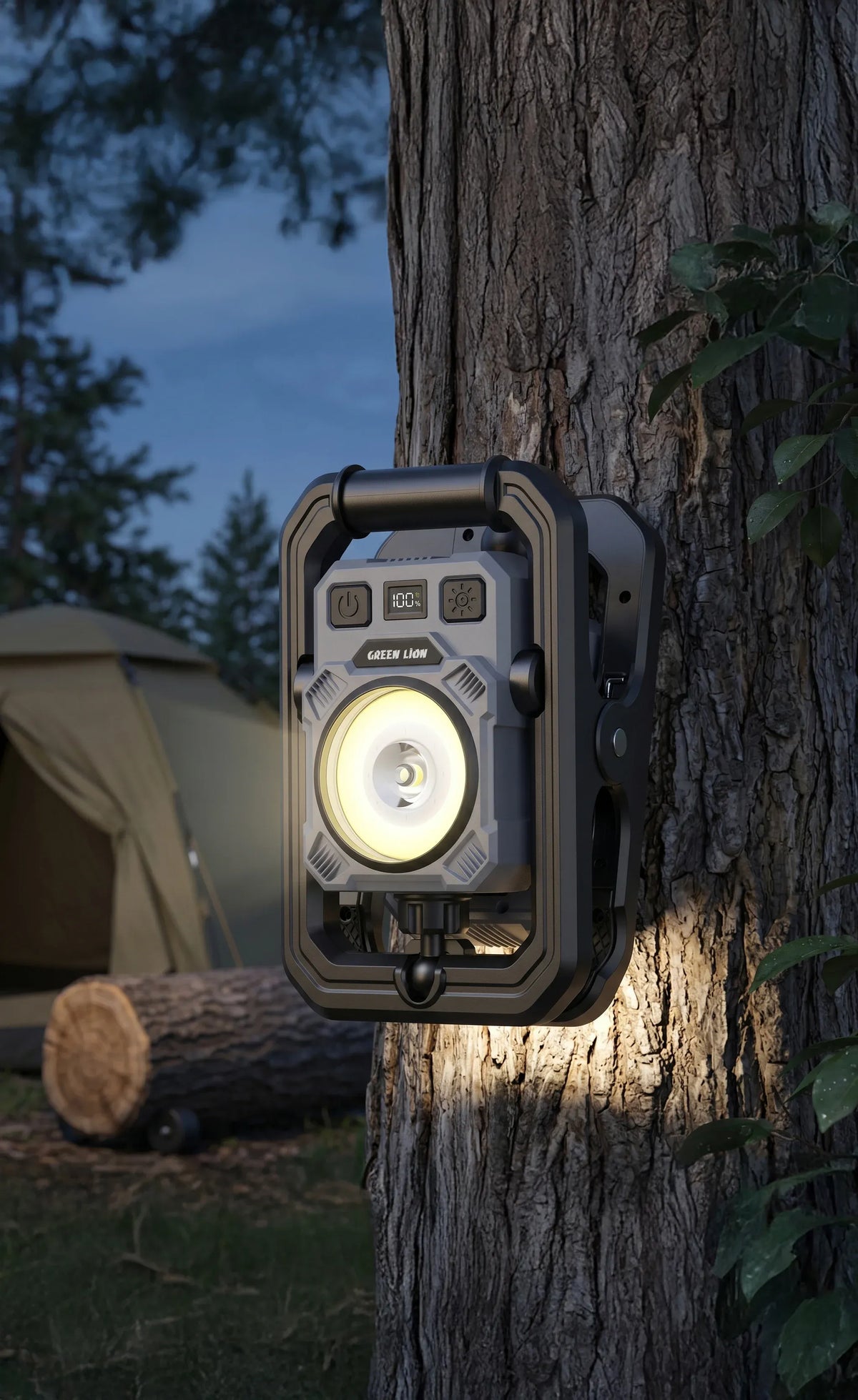 Green Lion Mini Clip LED Rechargeable Dual Color Light Black – image 14