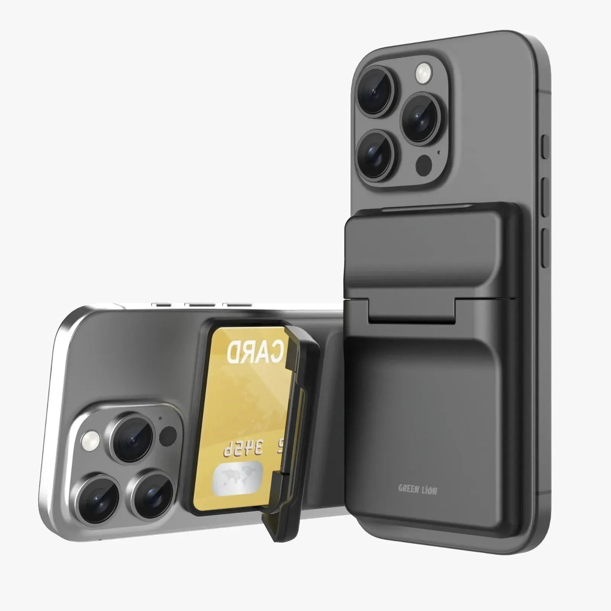 Green Lion W3 MagSafe Wallet Card Holder Black – image 2