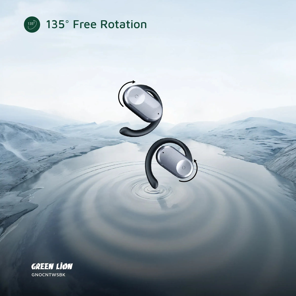 Green Lion Ocean Open Ear Headphones Black – image 9