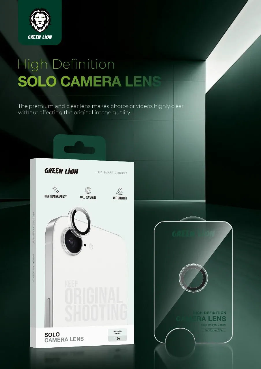 Green Lion Solo Camera Lens for Iphone 16e Clear – image 8