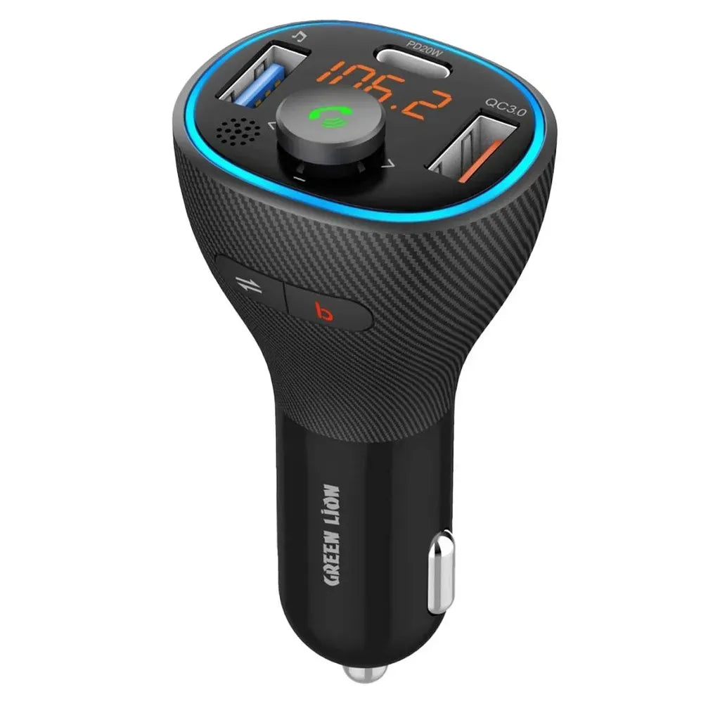 Green Lion Wireless Hands Free Car Kit with Built in Fm Transmitter Qc3 0 PD 20w 38w – image 12