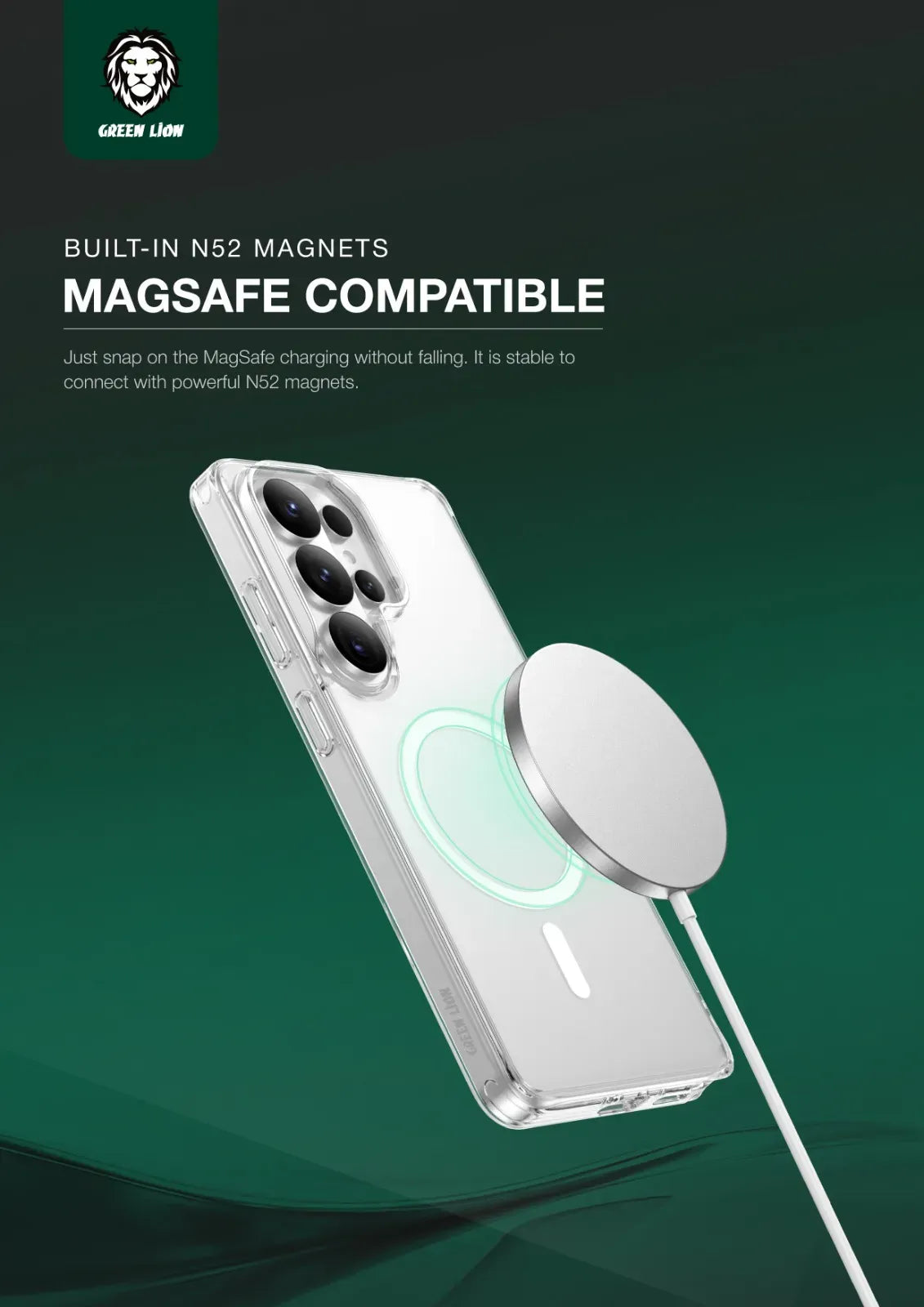 Green Lion Mag Safe Crystal Clear Case – image 6