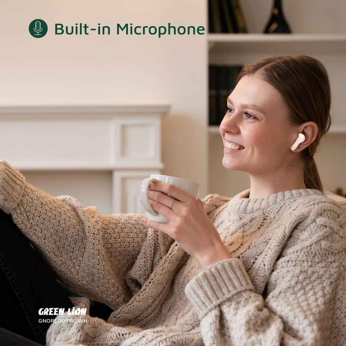 Green Lion Orlando True Wireless Earbuds - White – image 8