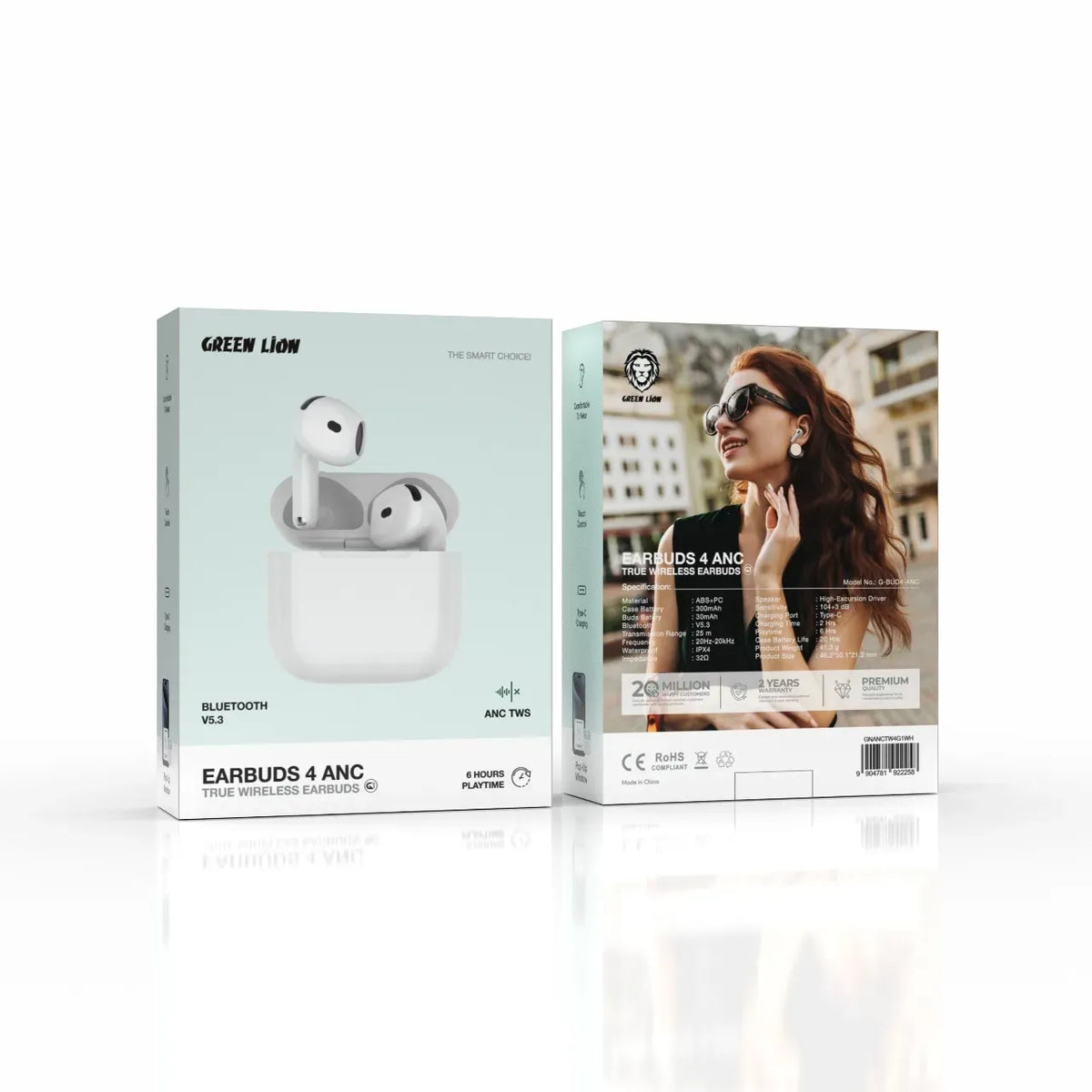 Green Lion Earbuds 4 Anc True Wireless Earbuds White – image 4