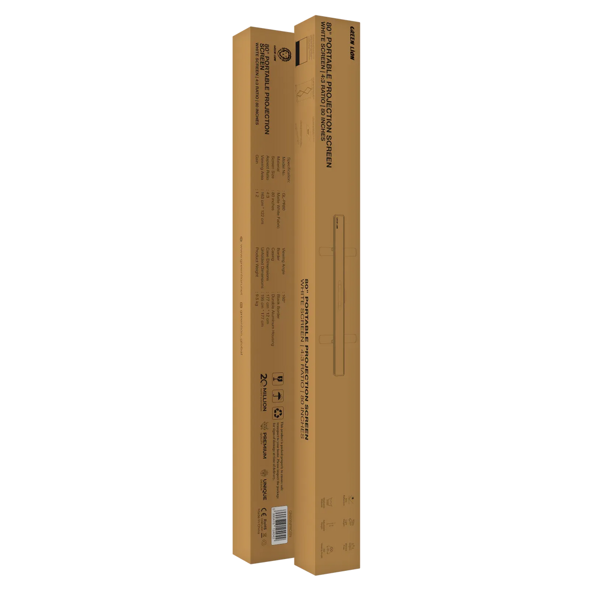Green Lion Portable Projector Screen 80" - MatteWhite – image 2