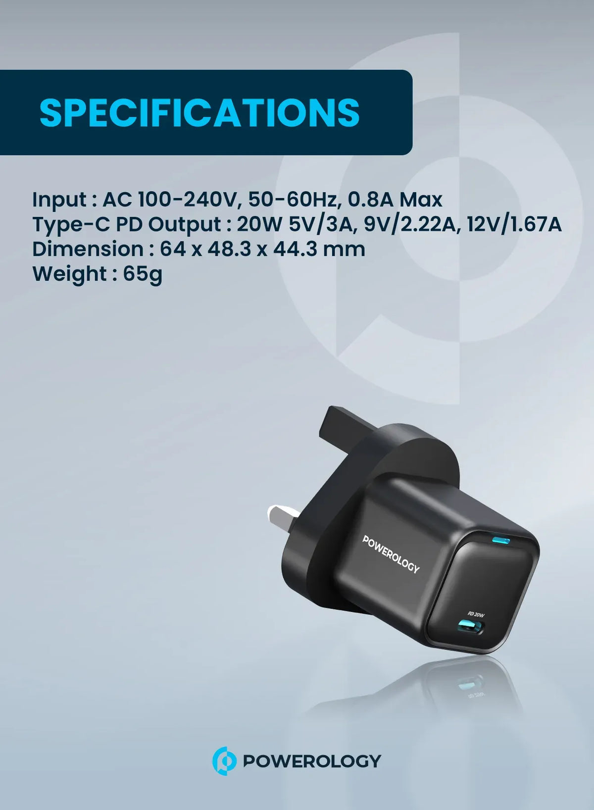 Powerology Ultra Compact Gan Charger Black – image 6