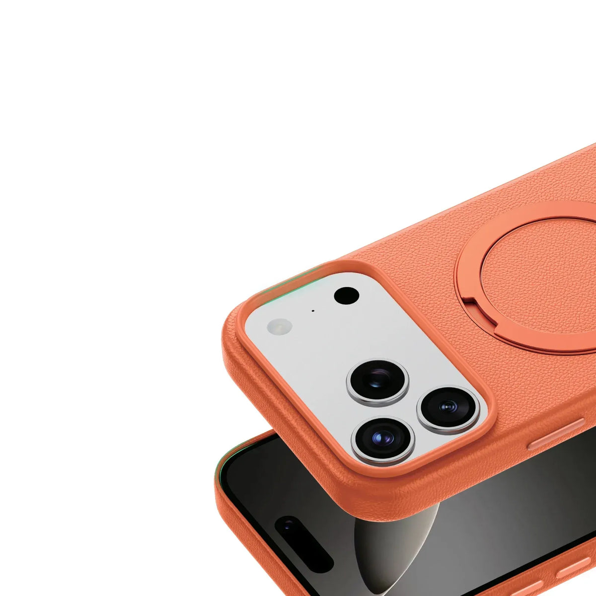 Green Lion Minster Leather MagSafe With Foldable Stand Design - Orange