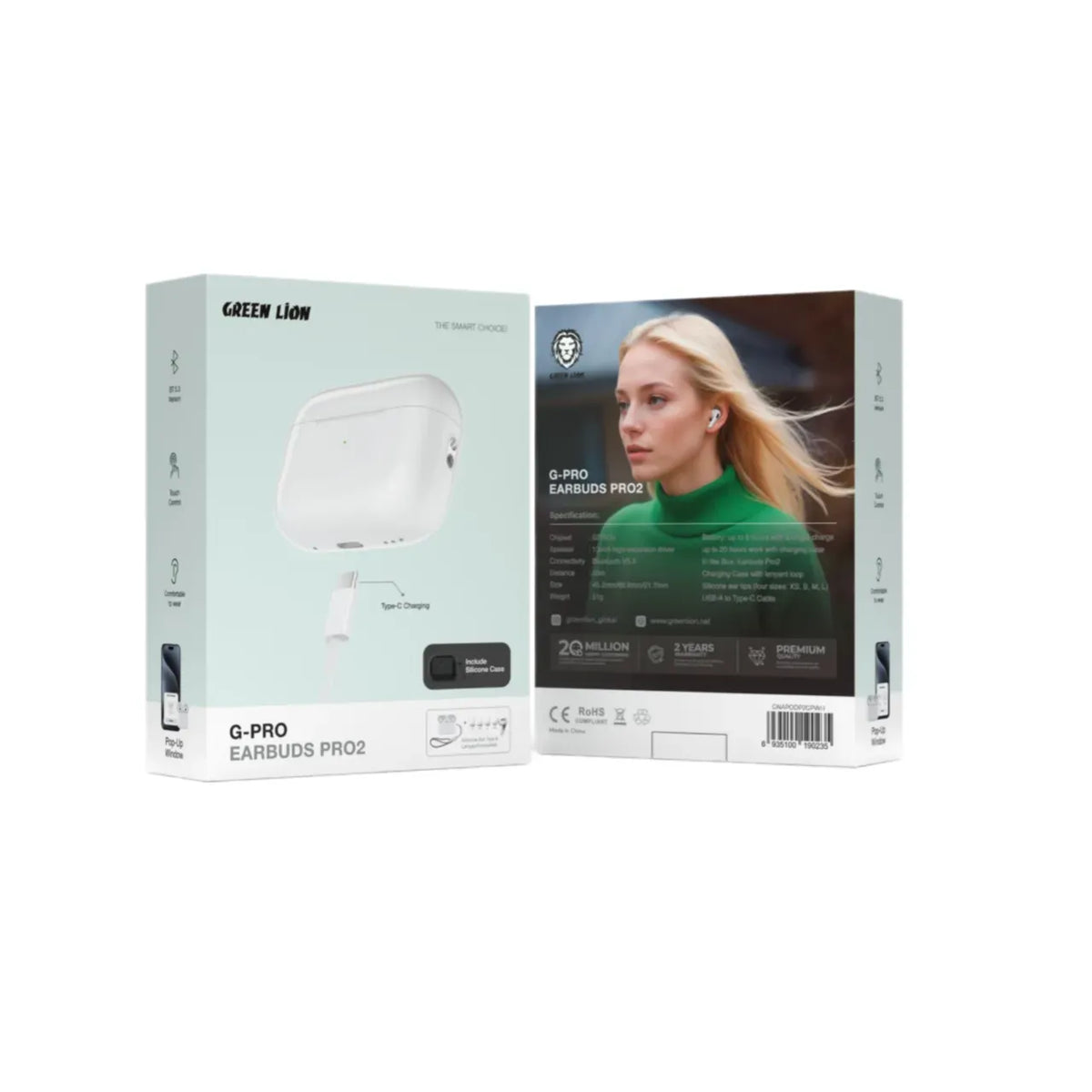 Green Lion G Pro Earbuds Pro 2 White – image 3