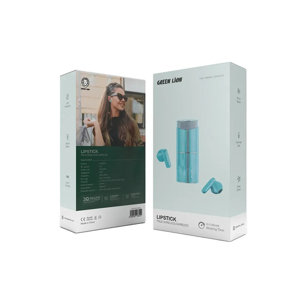 Green Lion Lipstick True Wireless Earbuds - Blue – image 2