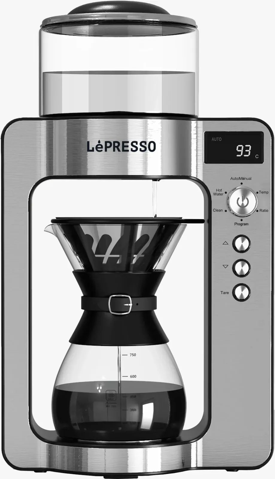 LePresso Artisan Brew Automatic Pour Over Brewing with Rotating Drip Customized Settings Silver – image 4